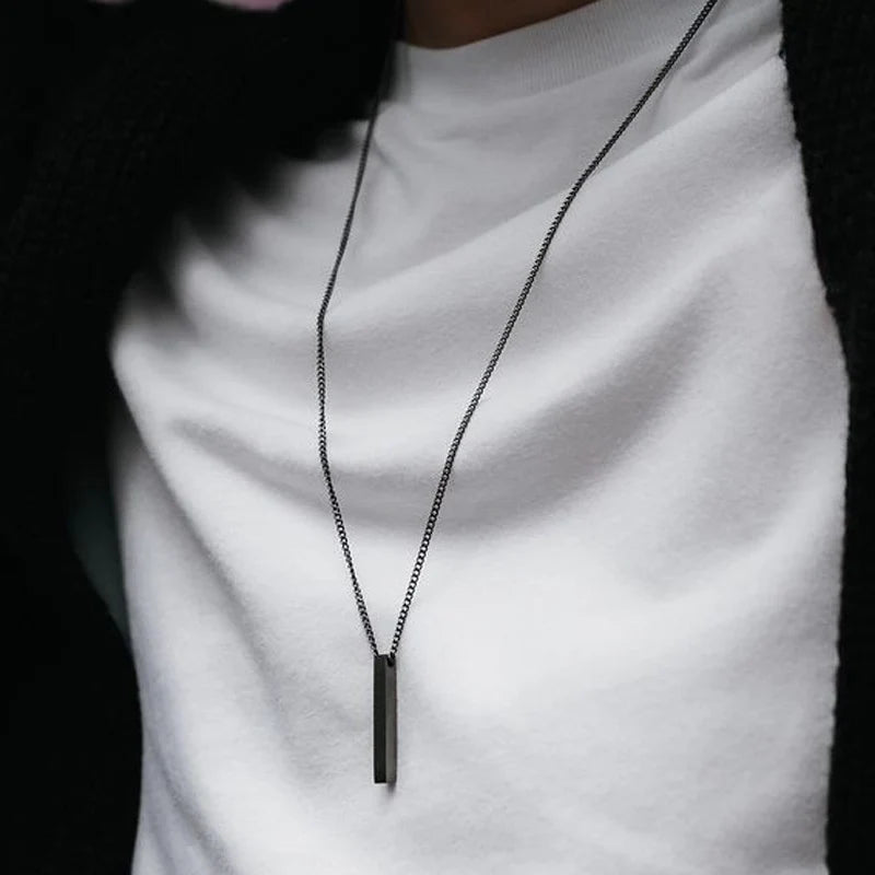 Men’s Stainless Steel Pendant Necklace – Sleek & Modern Design